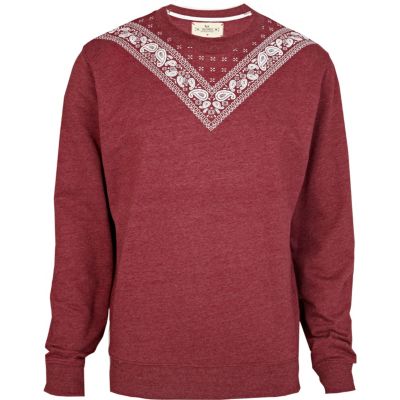 Red Bellfield bandana print sweatshirt