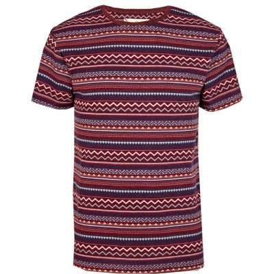 Red Bellfield aztec print t-shirt