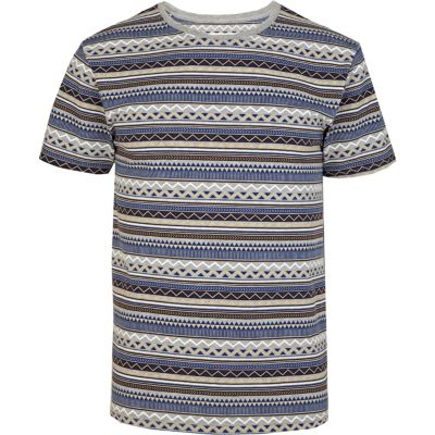 Blue Bellfield aztec print t-shirt