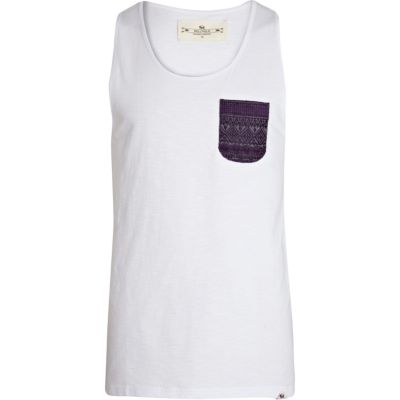 White Bellfield tribal pocket vest