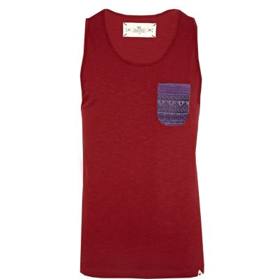 Red Bellfield tribal pocket vest