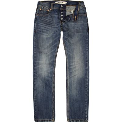 Mid wash Bellfield straight jeans