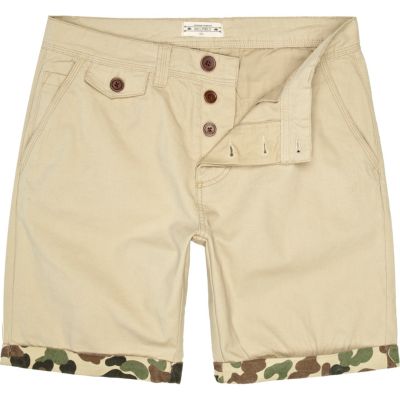Stone Bellfield camo turn up shorts
