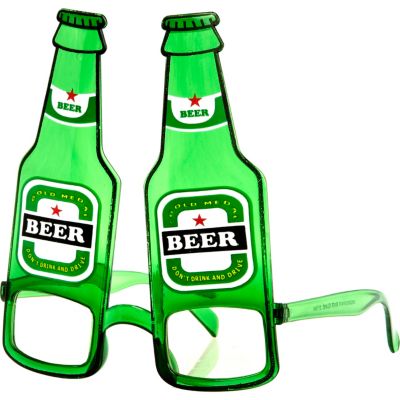 Green beer novelty glasses