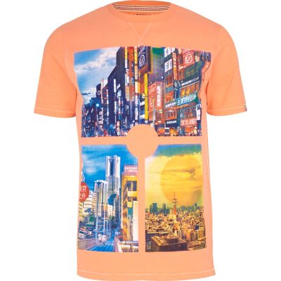 Orange Tokyo Laundry photo print t-shirt