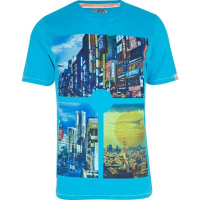 Blue Tokyo Laundry photo print t-shirt