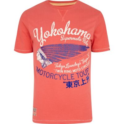 Red Tokyo Laundry Yokohama print t-shirt