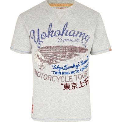 Grey Tokyo Laundry Yokohama print t-shirt