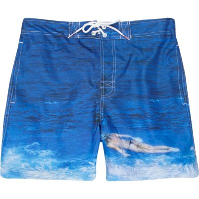 Blue Tokyo Laundry sea print swim shorts