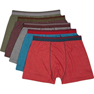 Dark marl pack of 5 boxers