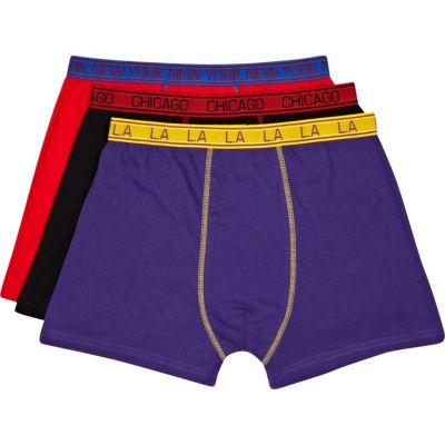 Purple US states printed boxers