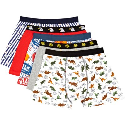 Multicoloured print boxer shorts pack 