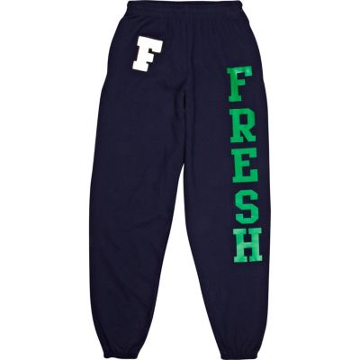 Navy fresh side print joggers