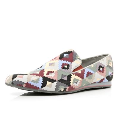 Red Dispair geometric print shoes 
