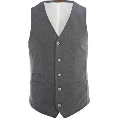 Grey smart ponti waistcoat