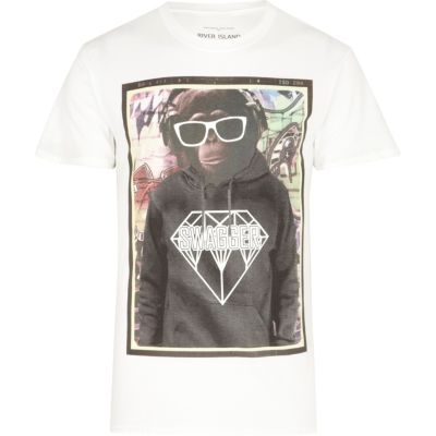 Black swagger monkey print t-shirt