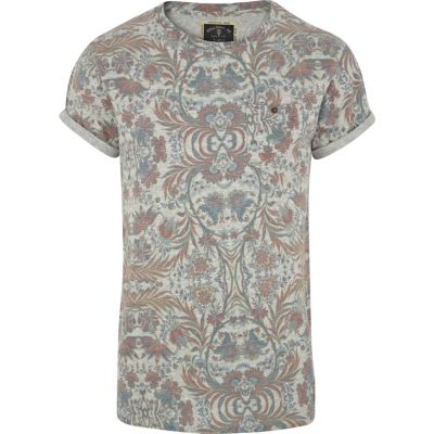 Grey Holloway Road floral print t-shirt