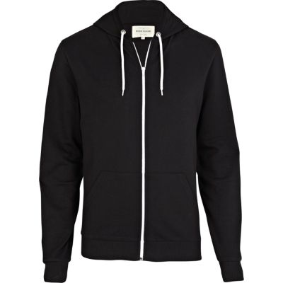 Black zip through hoodie