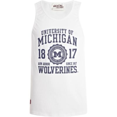White University of Michigan print vest