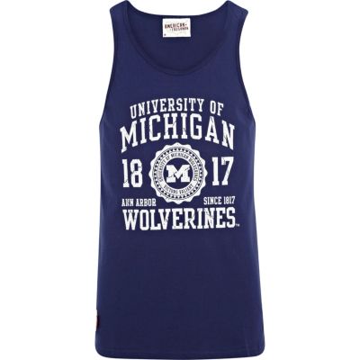 Blue American Freshman university print vest