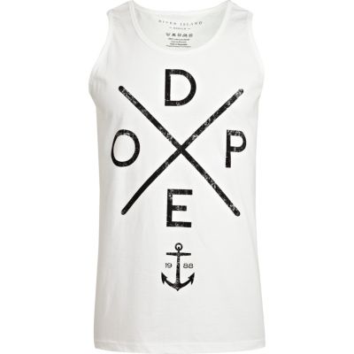 White dope print vest 