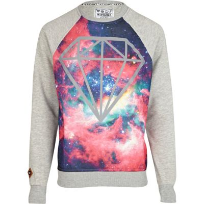 Pink Beck & Hersey cosmic print sweatshirt