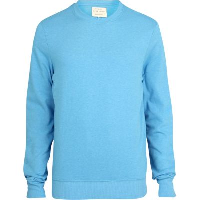 Blue crew neck sweatshirt