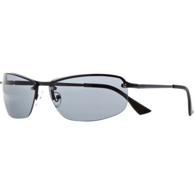 Navy metal visor sunglasses
