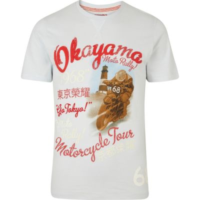 Blue Tokyo Laundry Okayama print t-shirt