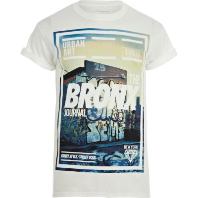 White Bronx print t-shirt