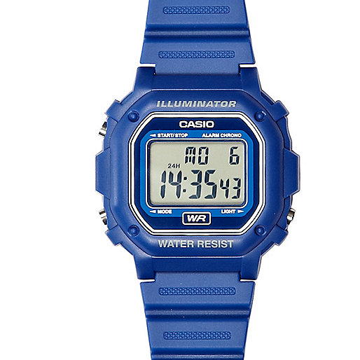 watch $ 40 00 blue casio digital watch with rubber strap and ...
