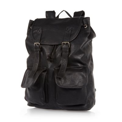 Black leather backpack river island, latest vuitton bags, military