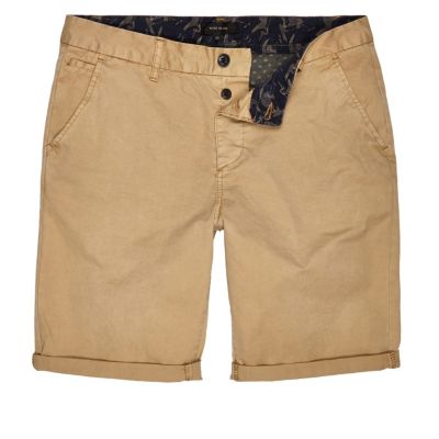 Brown tan slim chino shorts chino shorts shorts men