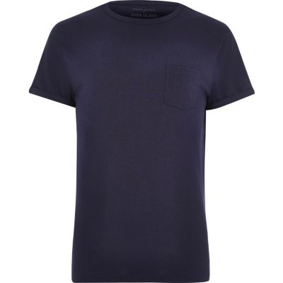 river island roll sleeve t shirt