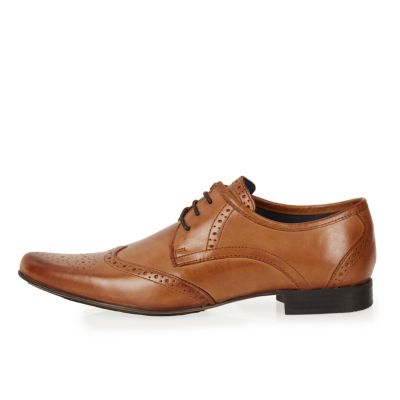 Brown leather brogues