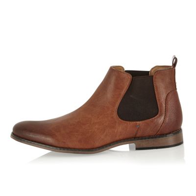 Brown Chelsea boots