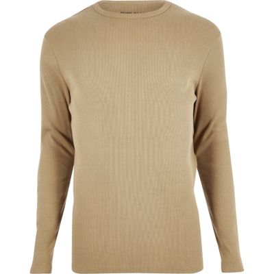 long sleeve brown t shirts