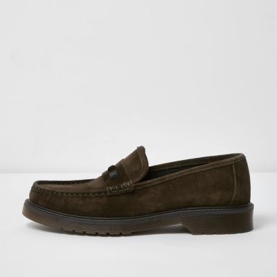 studded suede loafers