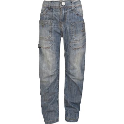 Boys light denim carpenter jeans