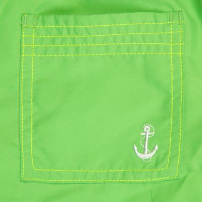 Boys green fluoro swim shorts