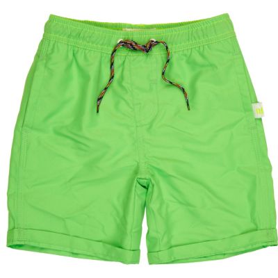 Boys green fluoro swim shorts