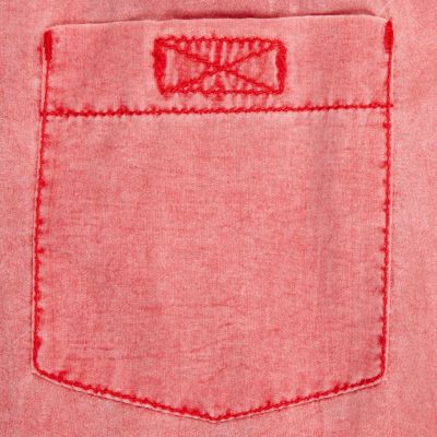 Boys red acid wash swim shorts