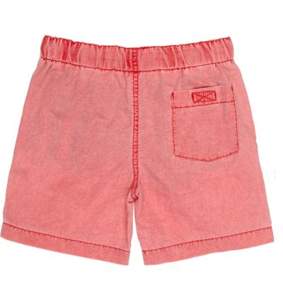 Boys red acid wash swim shorts