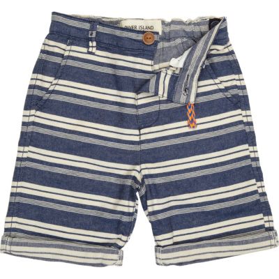 Boys blue horizontal stripe shorts