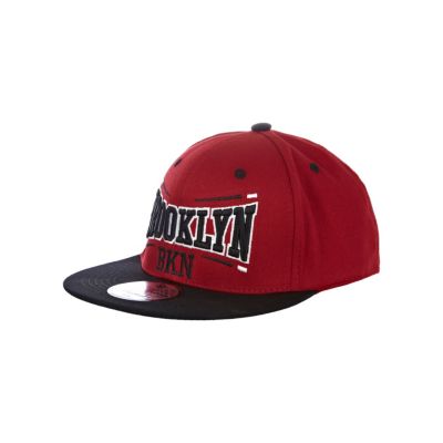 Boys red Brooklyn trucker hat