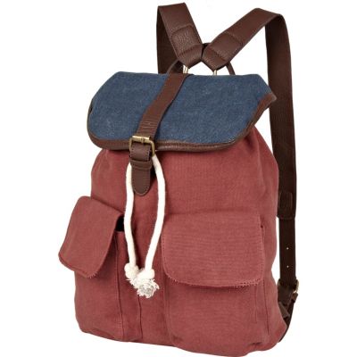 Boys red and navy rucksack