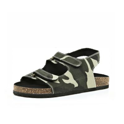 Boys khaki camouflage sandals