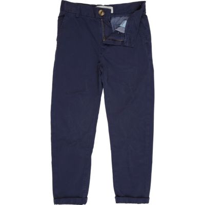 Boys blue roll up chinos