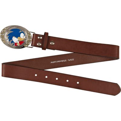 Boys brown sonic plate belt