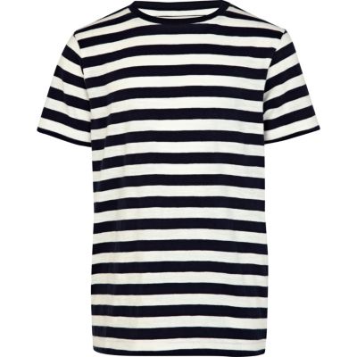 Boys navy stripe t-shirt